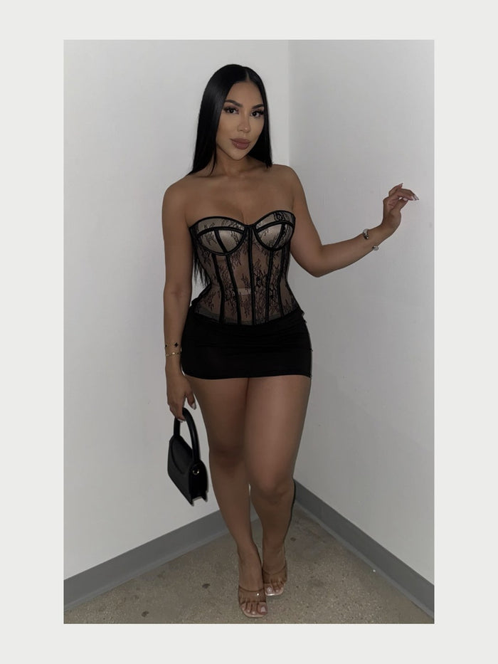 Midnight Lace Corset